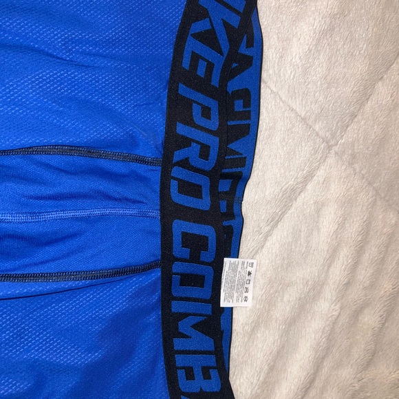 Nike Pro Combat Men’s Leggings in Blue / Black, Size XXL - Picture 2 of 7